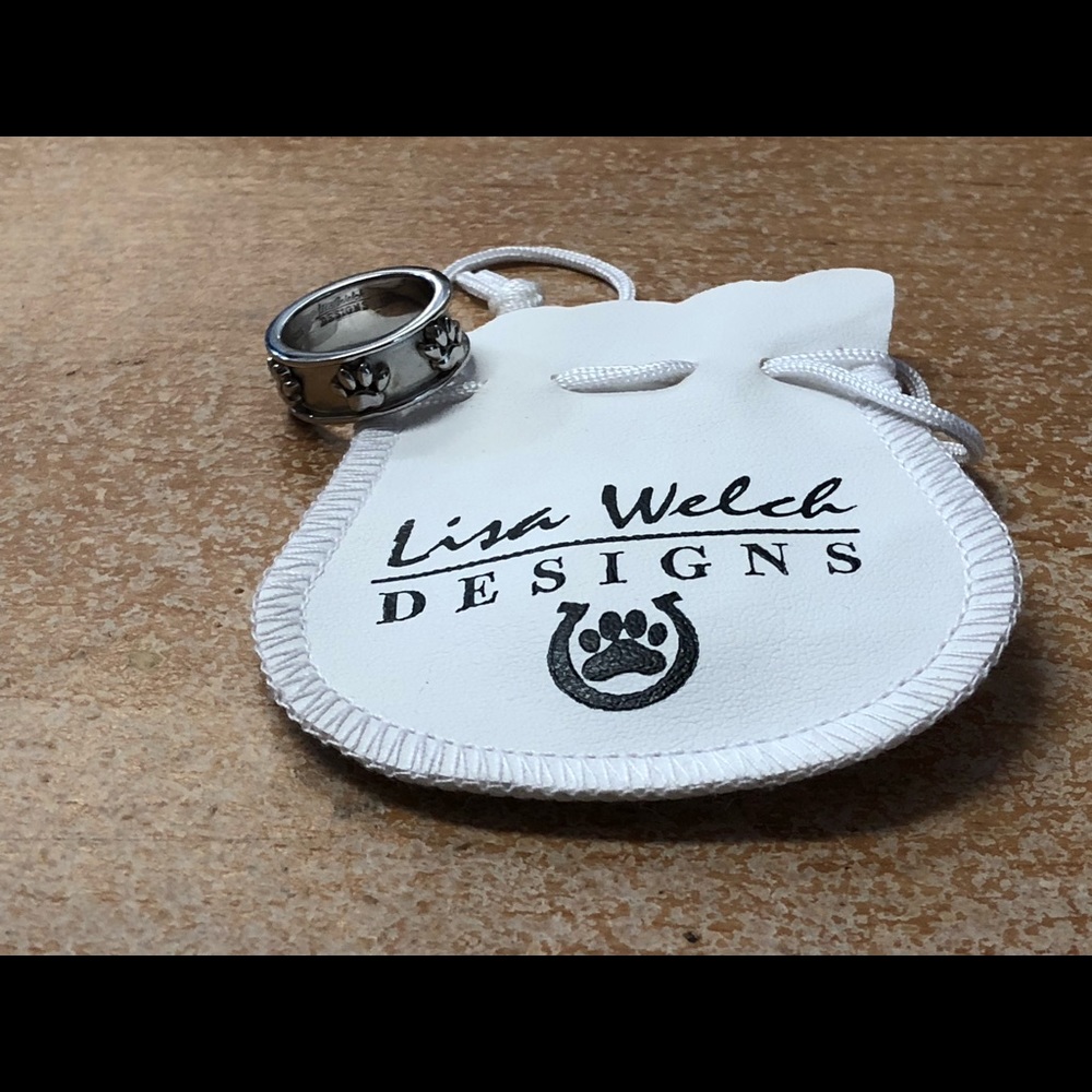 Sterling Silver Paw Print Ring